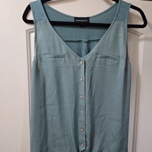 Fortune & Ivy green tank top size Med